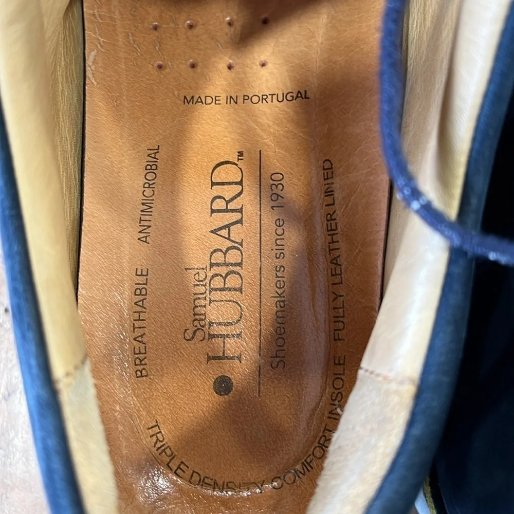 Samuel hubbard navy suede oxford free loafers